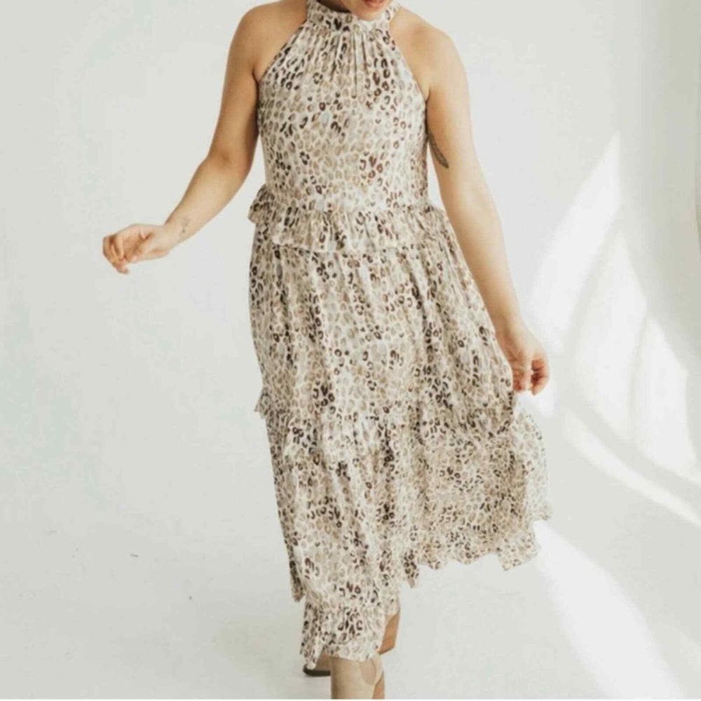 Carly Jean Los Angeles cheetah print maxi dress